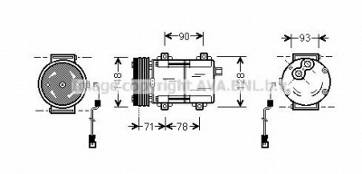 AVA QUALITY COOLING fdk277 -  Компрессор, кондиционер